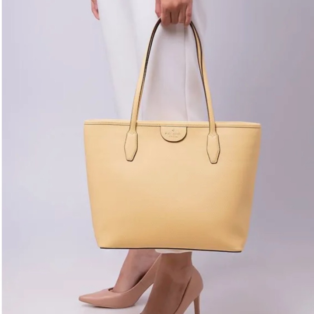 Kate Spade Lori Elegant Yellow Tote Bag - Picture 2 of 16